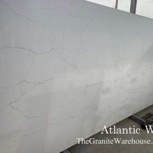 Atlantic White Quartz Countertops Slab (Installed)