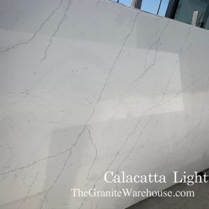 Calacatta Lightning Quartz Countertops Slab (Installed)