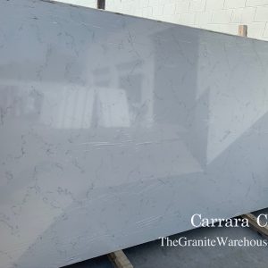 Carrara Classic Quartz Countertops Slab (Installed)