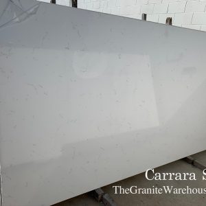 Carrara Soft Quartz Countertops Slab (Installed)