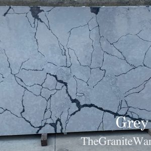 Grey Canyon Quartz Countertops Slab (Installed)