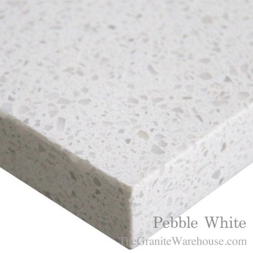 Quartz Outlet | Pebble White Quartz Countertops Slab (Installed)